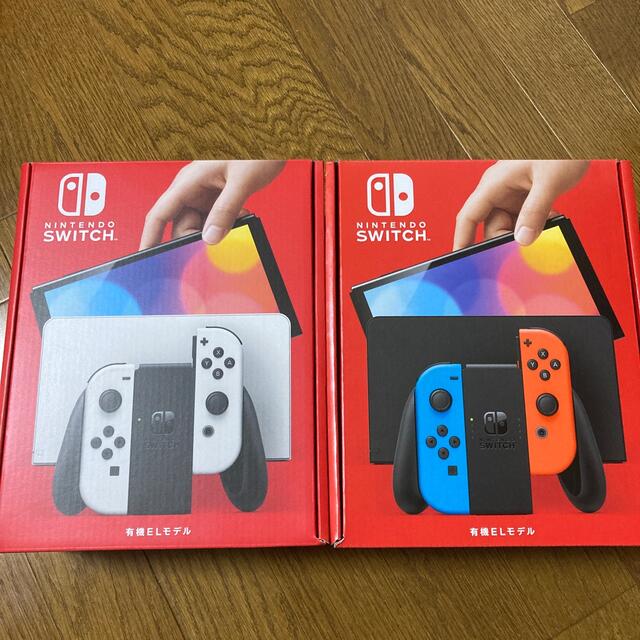 Nintendo Switch(ニンテンドースイッチ)のNintendo Switch 本体 有機ELモデル ホワイト　ネオン　新品 エンタメ/ホビーのゲームソフト/ゲーム機本体(家庭用ゲーム機本体)の商品写真