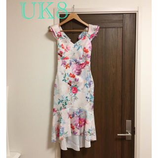 リプシー(Lipsy)の〖UK8〗Lipsy♡フリルヘム ミディドレス(ひざ丈ワンピース)