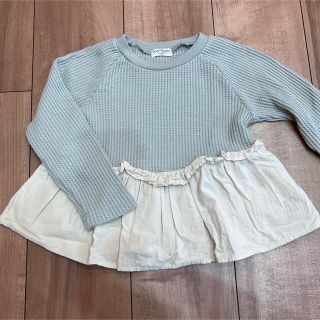 シマムラ(しまむら)の美品　しまむら　女の子　ペプラム　ニット　トップス　100cm(ニット)