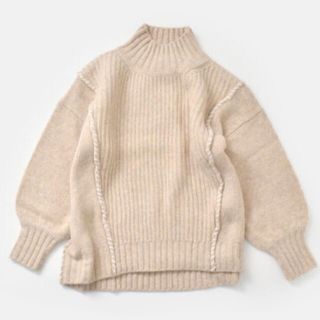 ソーノ(Sono)のsono ベージュ　ウールブランケット刺繍ニットプルオーバー(ニット/セーター)