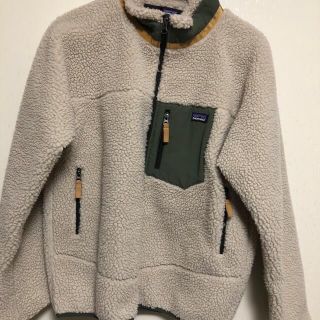 パタゴニア(patagonia)のパタゴニア　レトロx ボア　ジャンパー　ベージュ　オリーブ(ブルゾン)