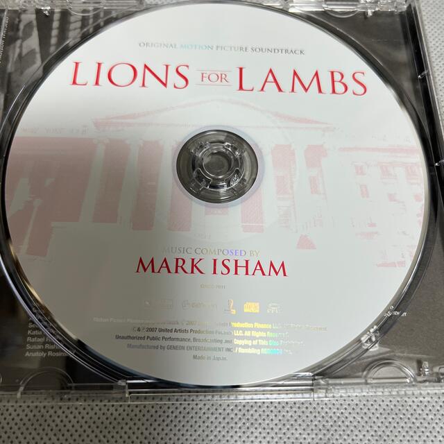 【中古】Lions For Lambs/大いなる陰謀-日本盤サントラ CD 帯付 エンタメ/ホビーのCD(映画音楽)の商品写真