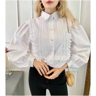 エピヌ(épine)のflower frill arm volume blouse(シャツ/ブラウス(長袖/七分))