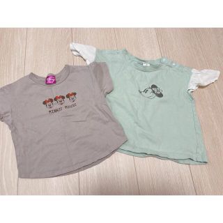 ディズニー(Disney)のミニー　Tシャツ　２枚　セット　ディズニー　90(Tシャツ/カットソー)