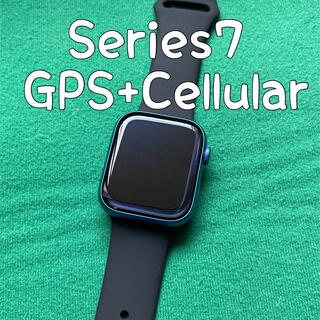 Apple Watch - Apple Watch Series7 ブルー セルラー 45 アップルウォッチ