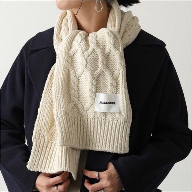○JILSANDER○ジルサンダー○ケーブルニットマフラー○ユニセックス○ | フリマアプリ ラクマ
