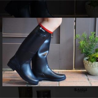 エーグル(AIGLE)のエーグル　レインブーツ　一度着用　23.5(レインブーツ/長靴)