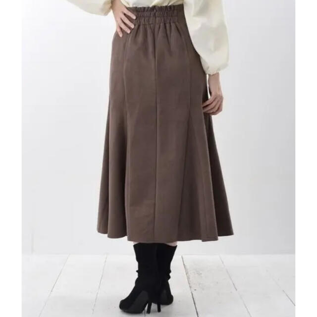 rps(アルピーエス)のマーメイドスカート ブラウン スエード フレア 美品 レディースのスカート(ロングスカート)の商品写真