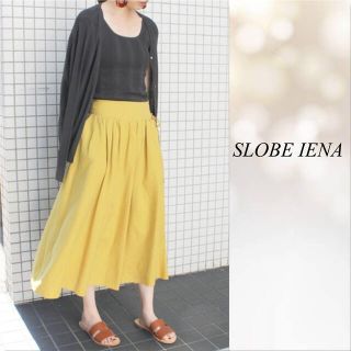 SLOBE IENA スローブイエナ タックロングスカート イエロー