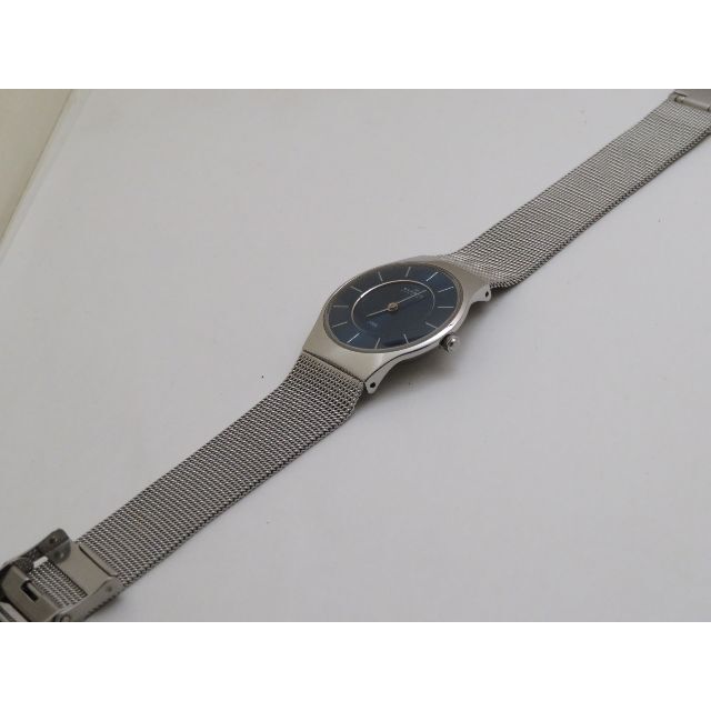 SKAGEN(スカーゲン)のSKAGEN 腕時計 ブルー文字盤 スリム STEEL 青文字盤 レディースのファッション小物(腕時計)の商品写真