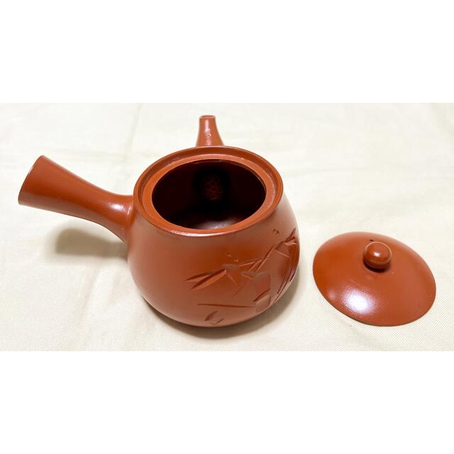 常滑焼 朱泥 竹彫り 急須&湯呑み 茶器セットの通販 by 美希's 常滑焼 朱泥 竹彫り 急須&湯呑み 茶器セットの通販 by 美希's