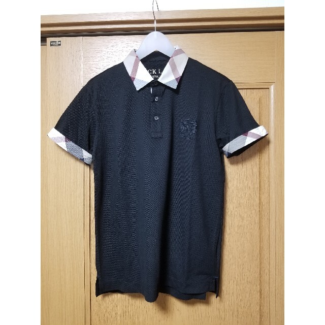 新品】ブラックレーベルクレストブリッジ ポロシャツ 黒 L バーバリー 103-