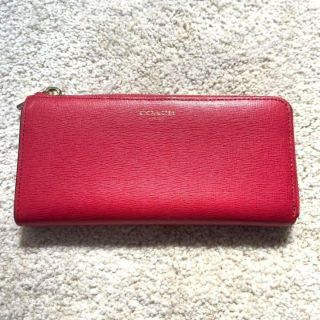 コーチ(COACH)のCOACH長財布◆赤◆L字ファスナー(財布)