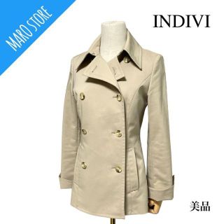 インディヴィ(INDIVI)の【美品】INDIVI ショートトレンチコート　ライナー付き(トレンチコート)