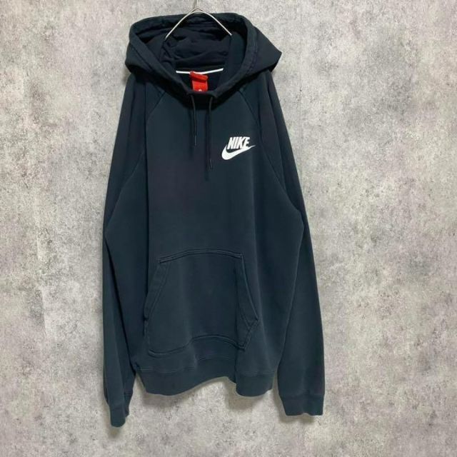 00S NIKE ナイキ パーカー　黒　プリント　メンズ　M 　ゆるだぼ