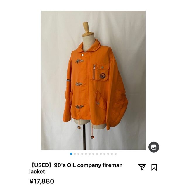 90’s fireman jacket   元値17880円