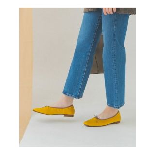 ロデスコ(RODE SKO)の【MUSTARD】『MADE IN JAPAN』 サテンスクエアトゥバレエシューズ(バレエシューズ)