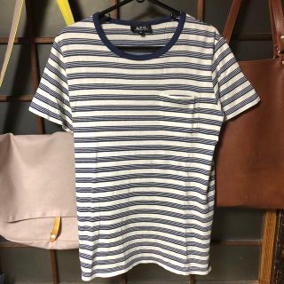 アーペーセー(A.P.C)の【日本製】A.P.C. アーペーセー ボーダーポケットTシャツ フレンチ ユニセ(Tシャツ/カットソー(半袖/袖なし))