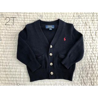 ポロラルフローレン(POLO RALPH LAUREN)のラルフローレン ニット カーディガン 紺 試着のみ 90 2T(カーディガン)