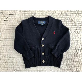 ポロラルフローレン(POLO RALPH LAUREN)のラルフローレン ニット カーディガン 紺 試着のみ 90 2T(カーディガン)