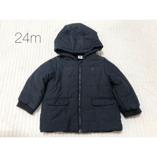 プチバトー(PETIT BATEAU)のプチバトー　ダウンジャケット　80 24m  紺(ジャケット/コート)