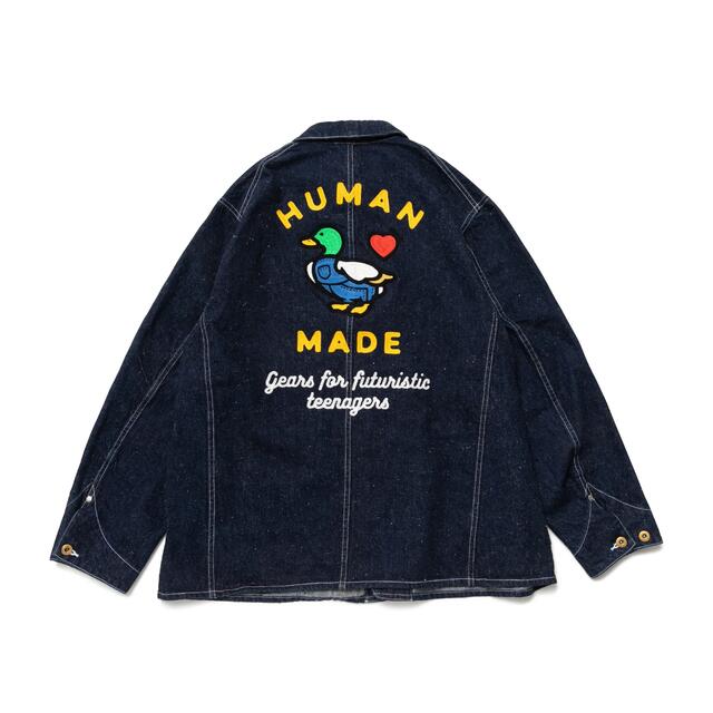 HUMANMADE PRINTED DENIM COVERALLJACKET S