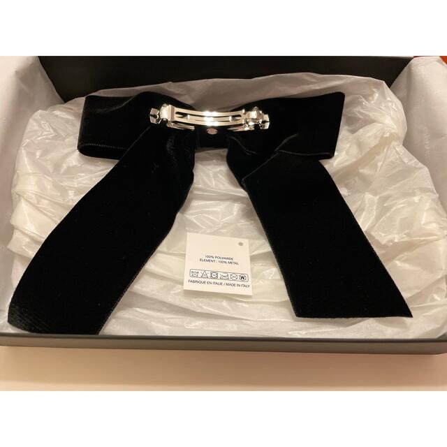 新作 完売 CHANEL シャネル リボン バレッタ ヘアアクセサリー ベロア