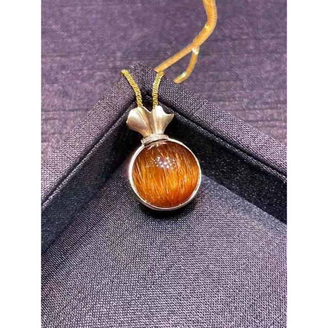 アクセサリー 天然銅色ゴールドルチルクオーツ ペンダントトップ k18 5.8g 買取 額 天然銅色ゴールドルチルクオーツ ペンダントトップk18,8.5g