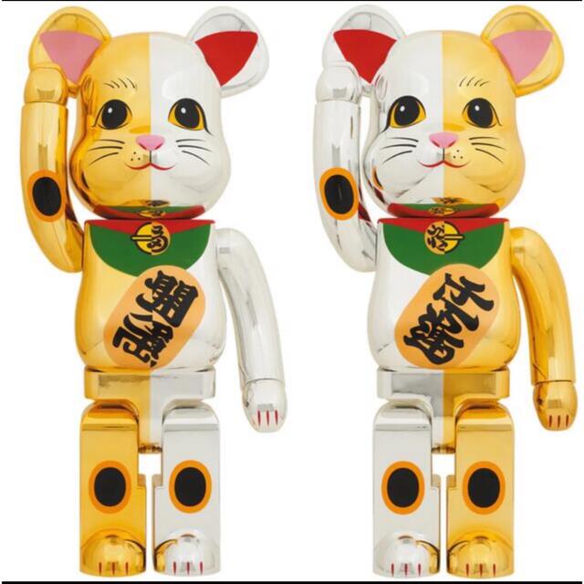 BE@RBRICK ベアブリック 招き猫 千万両 金×開運  銀×千万両