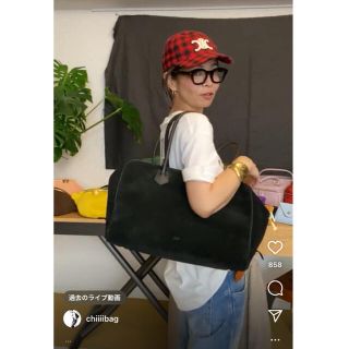 ゴッホ 星月夜 未使用chiiiibag スエードポストン BLACK | www