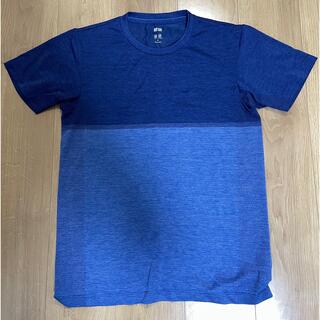 ユニクロ(UNIQLO)のユニクロ 半袖Tシャツ 青色 Mサイズ(トレーニング用品)