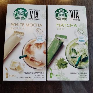 スターバックスコーヒー(Starbucks Coffee)のスタバのホワイトモカとマッチャ　各５スティック(^^)(コーヒー)