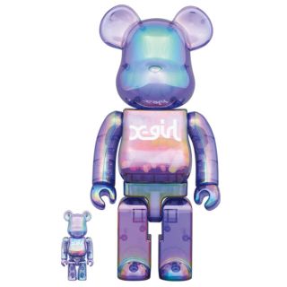 ベアブリック(BE@RBRICK)のBE@RBRICK X-girl CLEAR PURPLE 100%&400% (キャラクターグッズ)