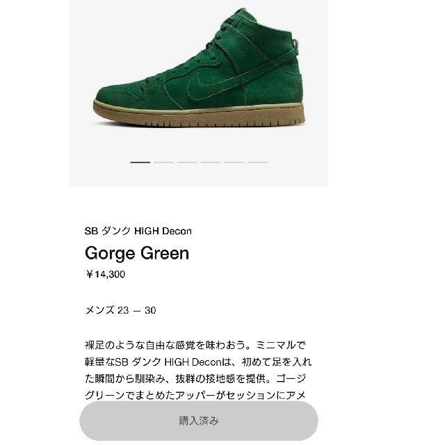 NIKE(ナイキ)のNike SB Dunk High Pro Decon Gorge Green メンズの靴/シューズ(スニーカー)の商品写真