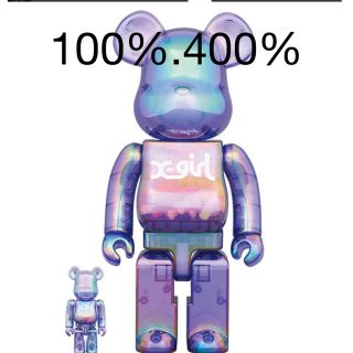 ベアブリック(BE@RBRICK)のBE@RBRICK X-girl CLEAR PURPLE 100%&400% (その他)