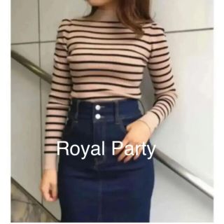 ロイヤルパーティー(ROYAL PARTY)の新品タグ付❤️ロイヤルパーティー パワーショルダーウォッシャブルニット(ニット/セーター)