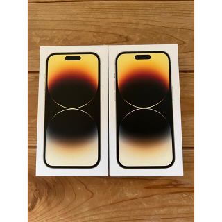 アイフォーン(iPhone)のiPhone 14 Pro Gold 128G SIMフリー 2台(スマートフォン本体)