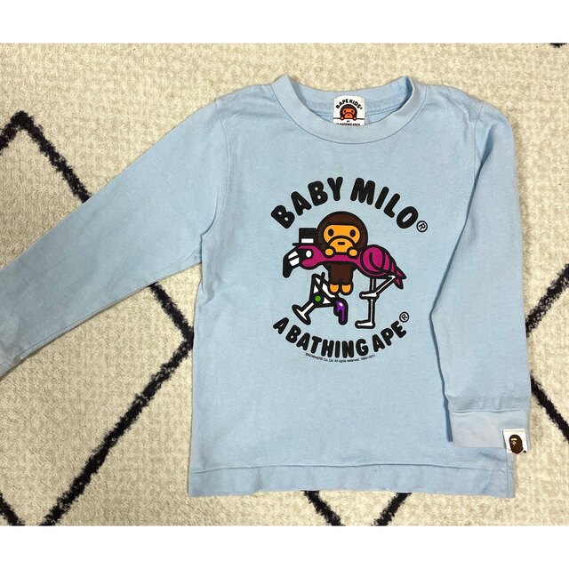 BAPE KIDS(ベイプキッズ)のA BATHING APE KIDS ロンT Tシャツ 長袖　100 キッズ/ベビー/マタニティのキッズ服男の子用(90cm~)(Tシャツ/カットソー)の商品写真