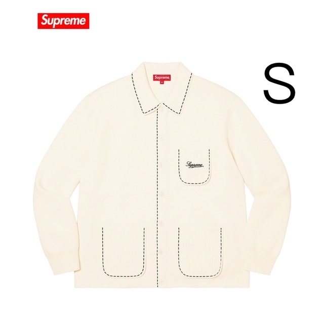 カーディガンSupreme Contrast Stitch Button UpNatural