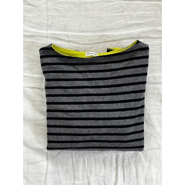 ORCIVAL(オーシバル)のORCIVAL - ボーダー フリースライニング バスクシャツ レディースのトップス(カットソー(長袖/七分))の商品写真
