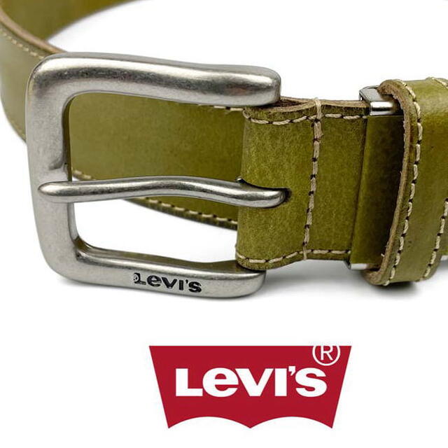 Levi's(リーバイス)のブラウン 茶 リーバイス 04 リアルレザー ステッチ ベルト ユニセックス メンズのファッション小物(ベルト)の商品写真