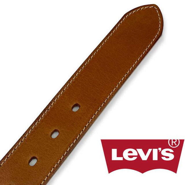 Levi's(リーバイス)のグリーン 緑 リーバイス 04 リアルレザー ステッチ ベルト ユニセックス レディースのファッション小物(ベルト)の商品写真