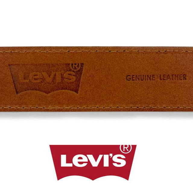 Levi's(リーバイス)のグリーン 緑 リーバイス 04 リアルレザー ステッチ ベルト ユニセックス レディースのファッション小物(ベルト)の商品写真