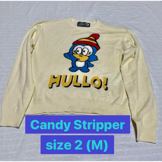 キャンディーストリッパー(Candy Stripper)のキャンディストリッパー HULLO！ロゴ入り　ペンギン　ニット/セーター(ニット/セーター)