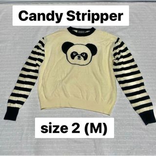 キャンディーストリッパー(Candy Stripper)のキャンディストリッパー　Candy Stripper パンダボーダーニット(ニット/セーター)