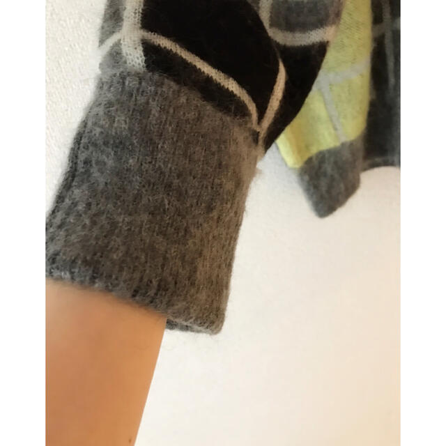 LANVIN en Bleu - 新品　ランバンオンブルー　可愛い♡ウールモヘヤニット　リボンスヌード付きニット