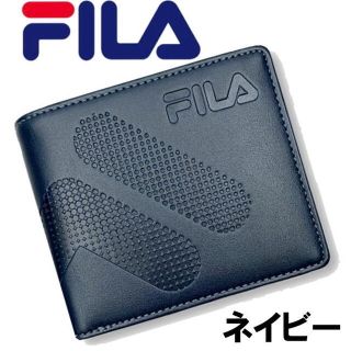 ネイビー 紺 FILA フィラ ドットロゴ ショート ウォレット 折財布 51(折り財布)