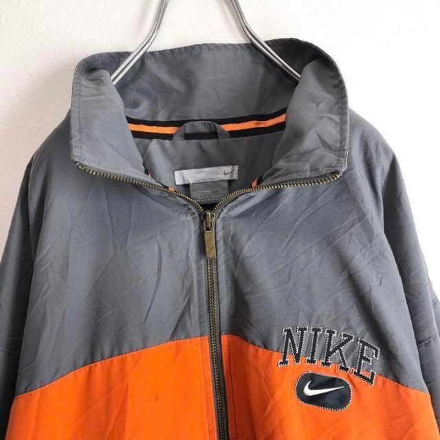 NIKE(ナイキ)の90s 古着　NIKE ナイキ　刺繍ロゴ　ジャケット　XL メンズのジャケット/アウター(ナイロンジャケット)の商品写真