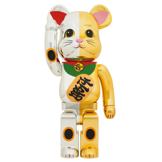 BE@RBRICK 招き猫 開運 銀×千万両 金 1000％