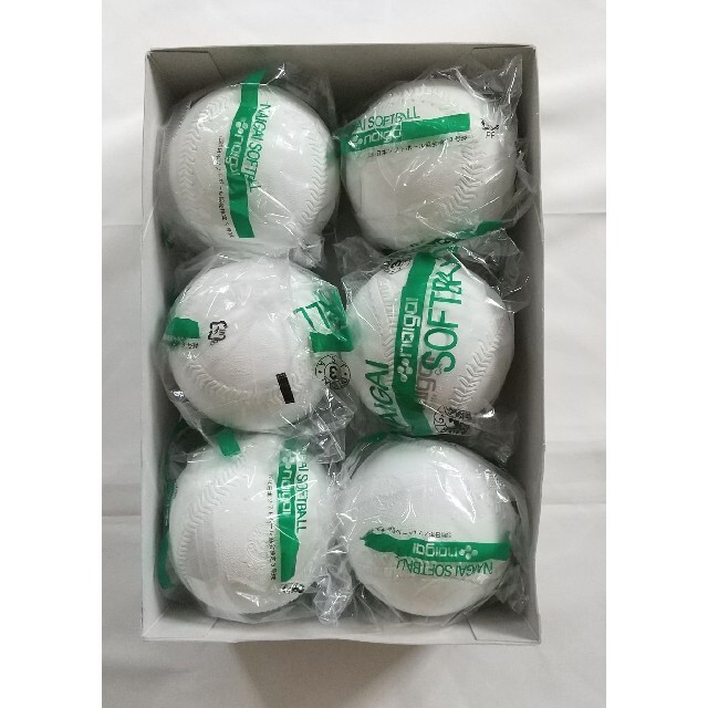 新品 ナイガイ ソフトボール3号球 検定球 6球 スポーツ/アウトドアの野球(ボール)の商品写真
